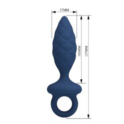 MR PLAY - PLUG ANAL TEXTURIZADO CON ANILLA AZUL L - piKanteo | Despierta tu lado más piKante Comprar MR PLAY - PLUG ANAL TEXTURIZADO CON ANILLA AZUL L al mejor precio - Envíos Discretos