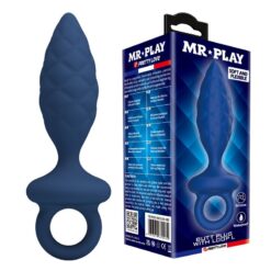 Comprar MR PLAY - PLUG ANAL TEXTURIZADO CON ANILLA AZUL L al mejor precio - Envíos Discretos