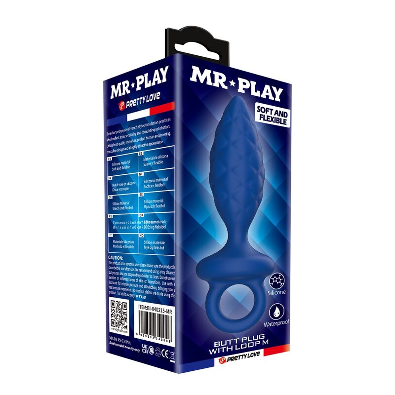MR PLAY - PLUG ANAL TEXTURIZADO CON ANILLA AZUL M - piKanteo | Despierta tu lado más piKante MR PLAY - PLUG ANAL TEXTURIZADO CON ANILLA AZUL M - Imagen 8