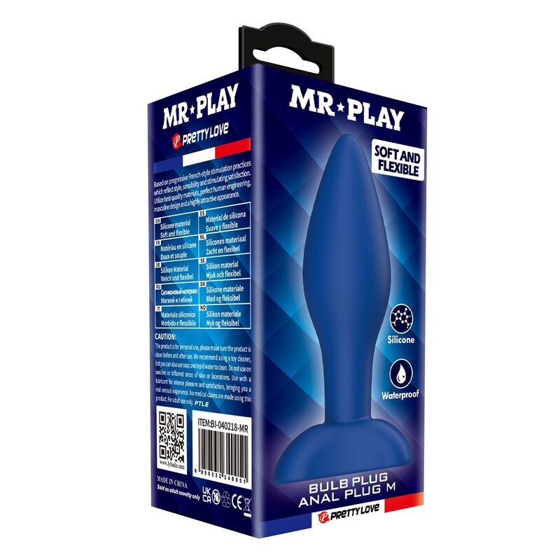 MR PLAY - PLUG ANAL CÓNICO SILICONA AZUL M - piKanteo | Despierta tu lado más piKante MR PLAY - PLUG ANAL CÓNICO SILICONA AZUL M - Imagen 3