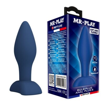 MR PLAY – PLUG ANAL CÓNICO SILICONA AZUL S