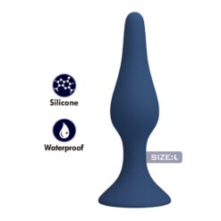 MR PLAY - PLUG ANAL SLIM SILICONA AZUL L - piKanteo | Despierta tu lado más piKante Comprar MR PLAY - PLUG ANAL SLIM SILICONA AZUL L al mejor precio - Envíos Discretos