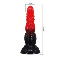 POWER MONSTERS - FIRE DRAGON DILDO FANTASÍA CON VENTOSA 24,5 CM Ø 5,8 CM ROJO Y NEGRO - piKanteo | Despierta tu lado más piKante POWER MONSTERS - FIRE DRAGON DILDO FANTASÍA CON VENTOSA 24,5 CM Ø 5,8 CM ROJO Y NEGRO - Imagen 7