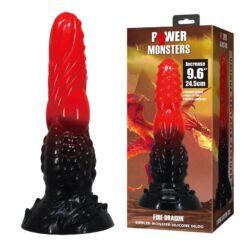 POWER MONSTERS - FIRE DRAGON DILDO FANTASÍA CON VENTOSA 24,5 CM Ø 5,8 CM ROJO Y NEGRO - piKanteo | Despierta tu lado más piKante POWER MONSTERS - FIRE DRAGON DILDO FANTASÍA CON VENTOSA 24,5 CM Ø 5,8 CM ROJO Y NEGRO - Imagen 8