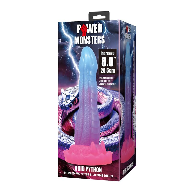 POWER MONSTERS - VOID PYTHON DILDO FANTASÍA CON VENTOSA 20,5 CM Ø 5,2 CM AZUL, LILA Y ROSA - piKanteo | Despierta tu lado más piKante POWER MONSTERS - VOID PYTHON DILDO FANTASÍA CON VENTOSA 20,5 CM Ø 5,2 CM AZUL, LILA Y ROSA - Imagen 2